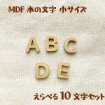 画像1: MDF ちいさめアルファベット文字 えらべる１０文字セット (1)