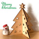 画像1: 【簡単組立】木製 クリスマスツリー (1)