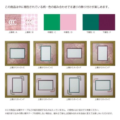 画像2: ポストカード 台形 古紙風×小紋 R