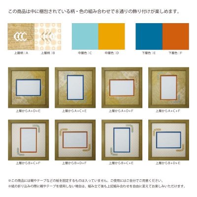 画像2: ポストカード 台形 古紙風×小紋 Y